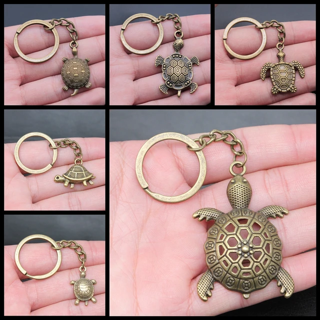 Turtle Keychain for Men and Women- Sea Turtle Key Fob, Gift for