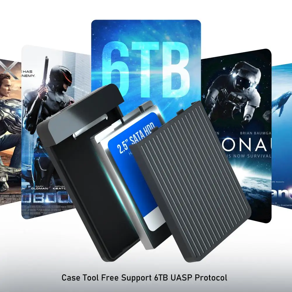 ϵ ̺ Ŭ  ϵ ũ ڽ, SSD SATA-USB C Ÿ ̺,  , 6TB ϵ ũ, 1 , 2 , 3  ̽, 2.5 ġ