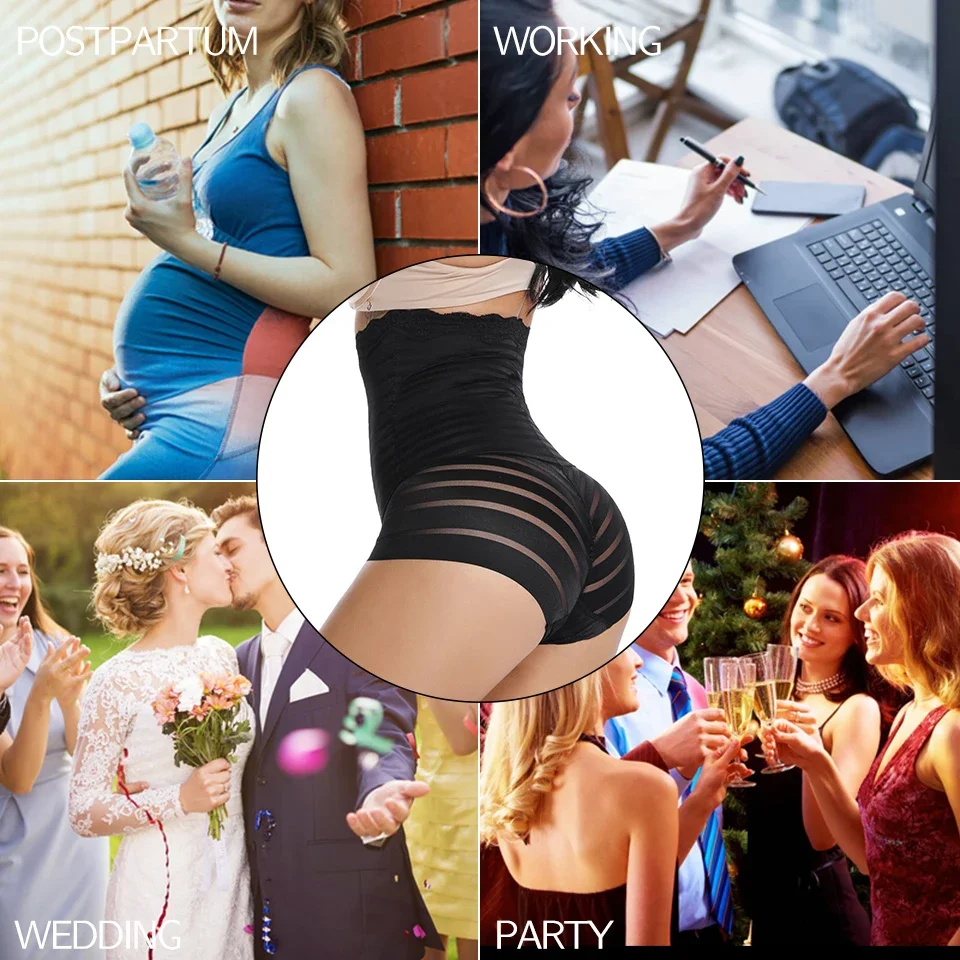 Women Body Shaper High Waist Sexy Briefs Slimming Underwear Butt