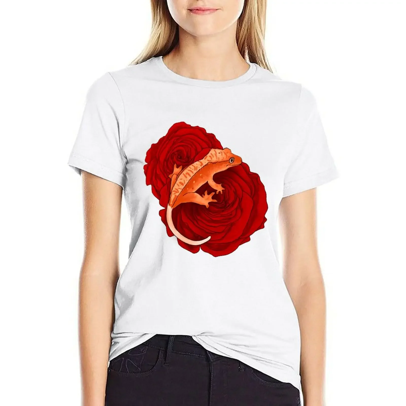 

Rosette Gecko T-shirt tees funny workout shirts for Women