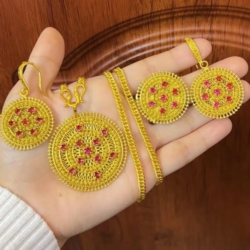 New Nepal Jewelry Set Necklace Earring Ring for Women DD10108