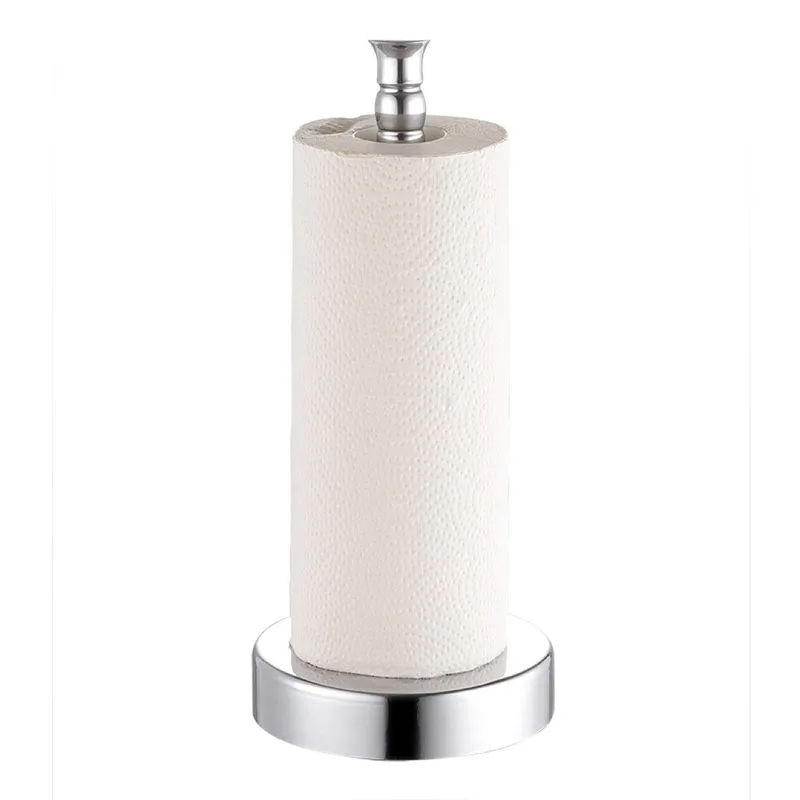 Stainless Steel Vertical Paper Towel Holder Stand For Home Kitchen Countertop Living room vertical paper roll holder WJ814 paper towel holder,paper towel rack