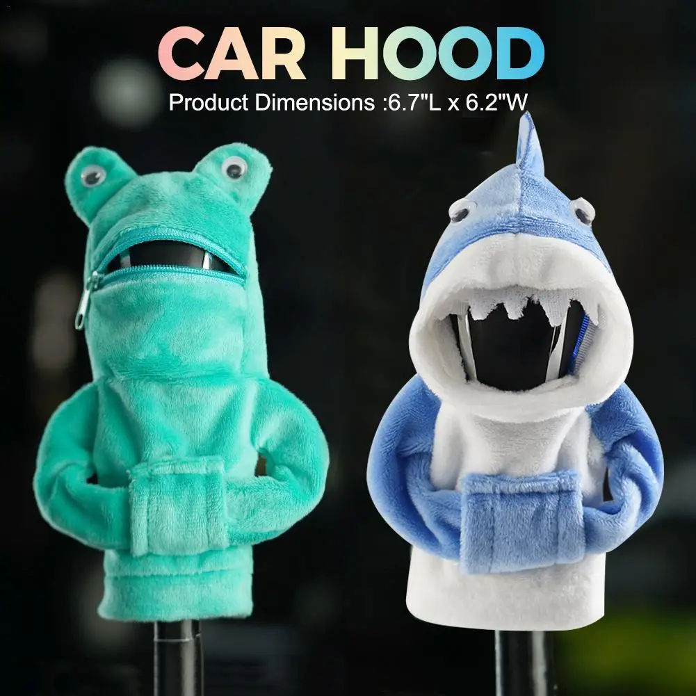 Mini Shark Gear Stick Car Shifter Hoodie Car Gear Shift Knob Cover