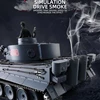 New Upgrade Alloy Metal RC Tank With Smoke Heavy-Duty Remote Control Tanks 2.4G Radio Controlled Sound Effects Simulator 5