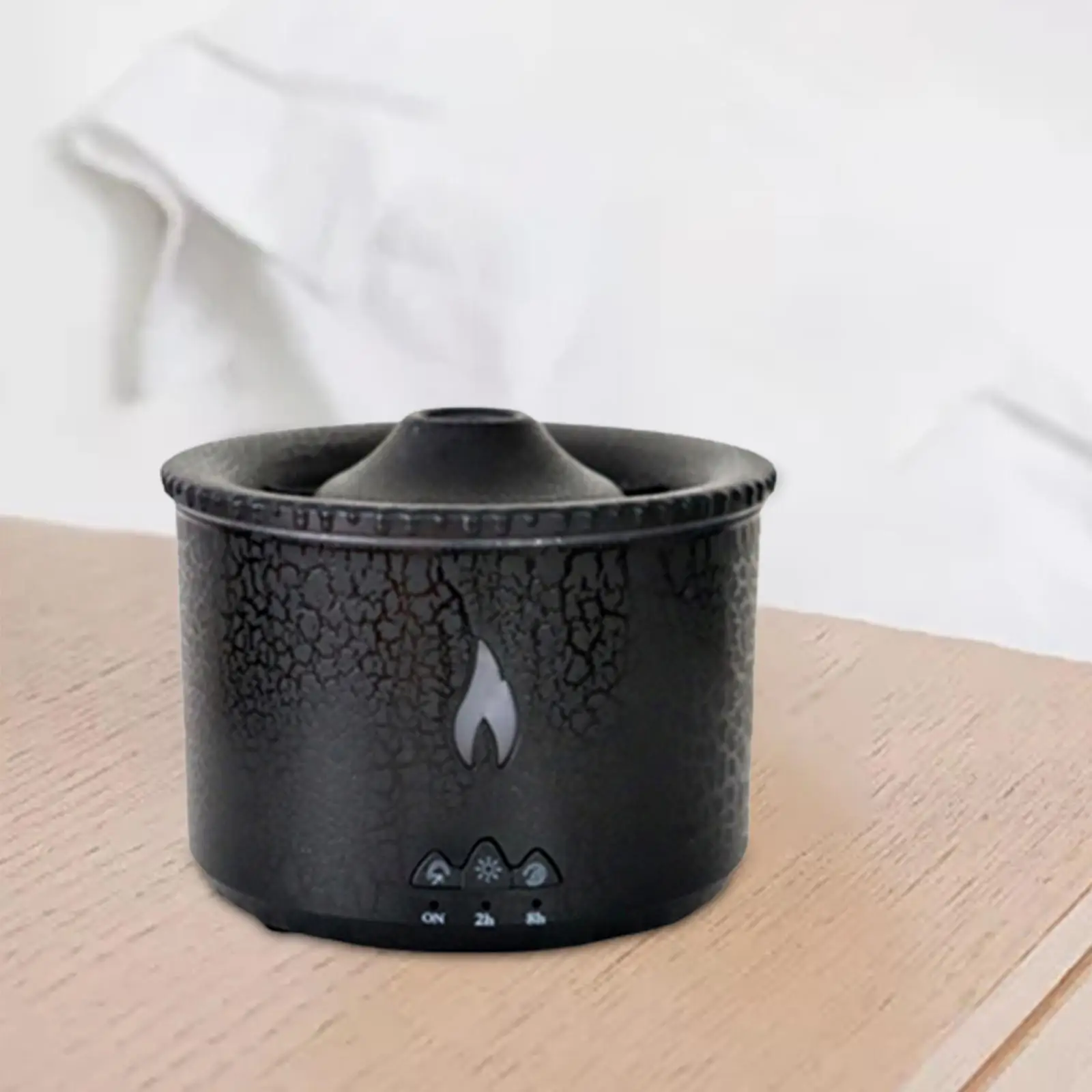

Flame Air Humidifier with Flame Lamp 360ml Portable Auto Shut Off Simulation Flame for Nursery Living Room personal Dorm