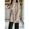Christmas 100% Merino Wool 7-Needle Thick Knit Cardigan Loose Plus Size Top Women's Double Pocket Cashmere Coat Winter YYY2437 1