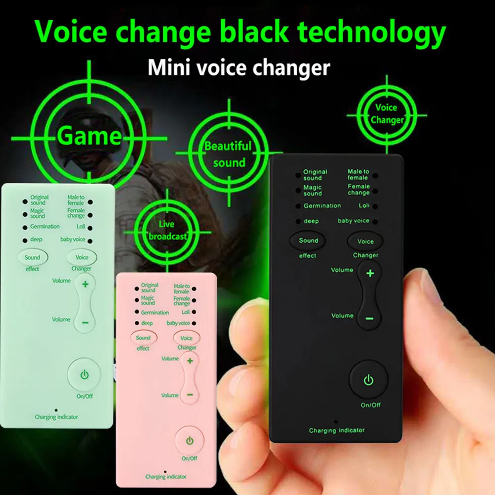 Microphone Voice Changer 7 Different Sound Changes for PS4 Xbox PC Phone Tablet Mobile Phone Computer Tablet IPad Game Machine microphone voice changer