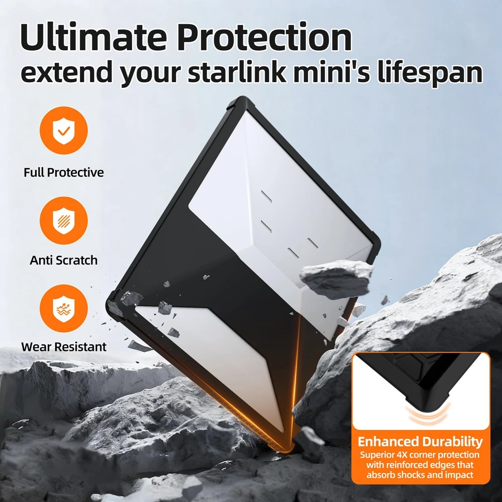 Silicone Protective Cover Hexagonal Heat Dissipation For Starlink Mini Accessories Shock-Absorbing Dustproof Waterproof Cover starlink protective cover