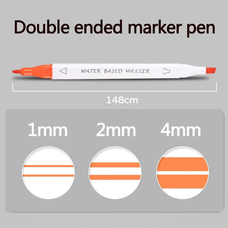 12-48Colors Markers Pens Set Manga Highlighter Washable Drawing For Artist Painting Students Art School Supplies Stationery