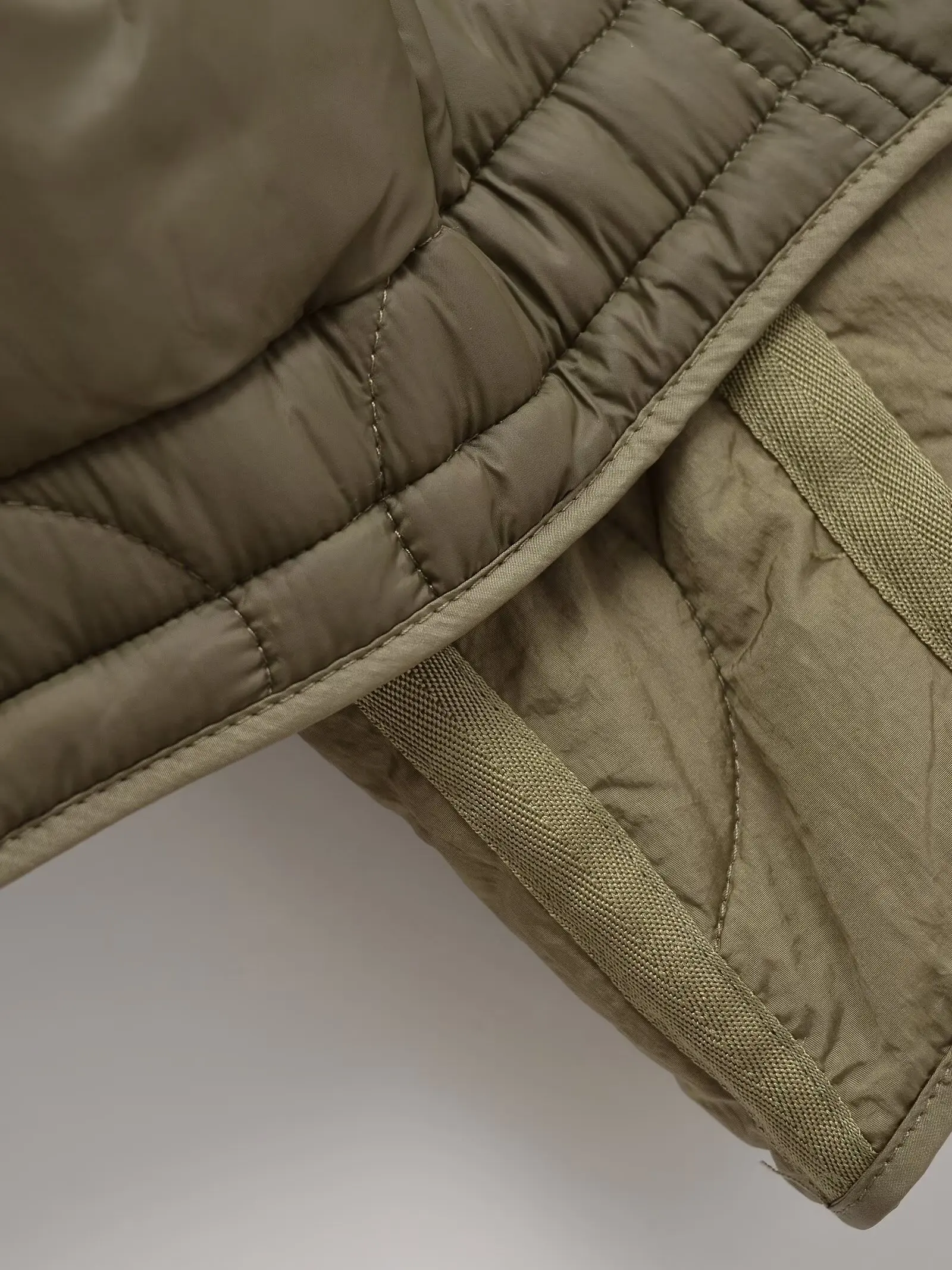 Womens Cotton Jacket - European American Style Winter Zipper Stand Collar Loose Fit