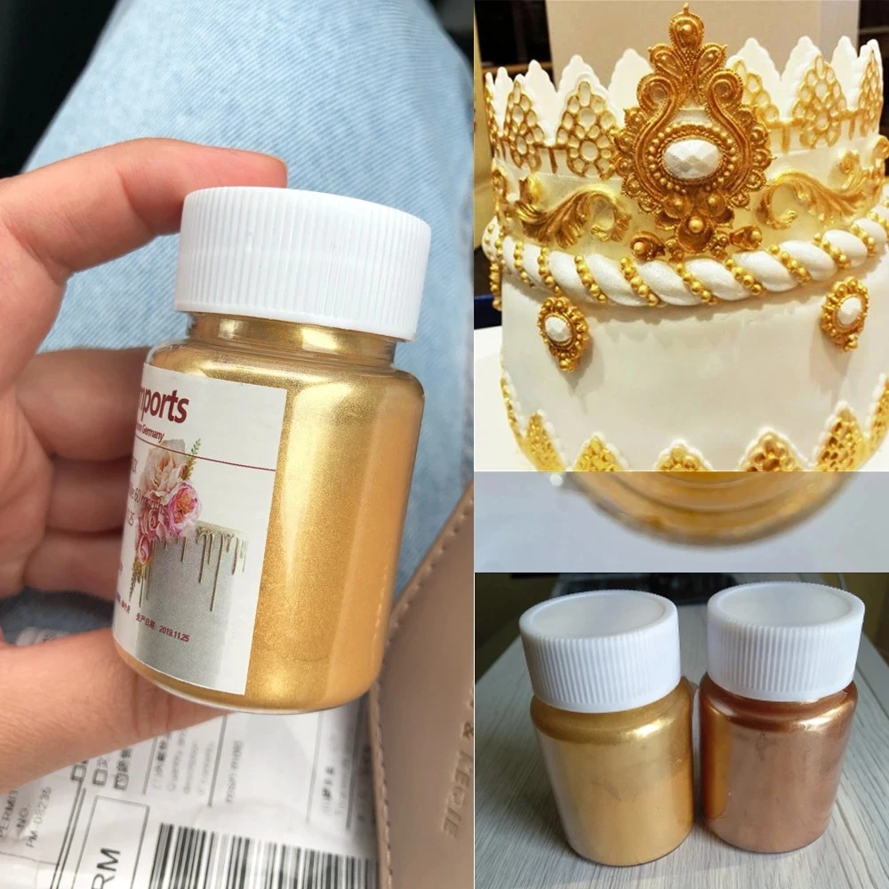 

10g/Multi-Color Gold Powder Mousse Cake Fudge Macaron Chocolate Glitter Powder Gold Powder Baking Cake Color Decorating Tool