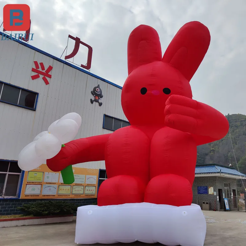 Giant inflatable cartoon glowing rabbit air model shopping mall outdoor decoration props can be customized 6