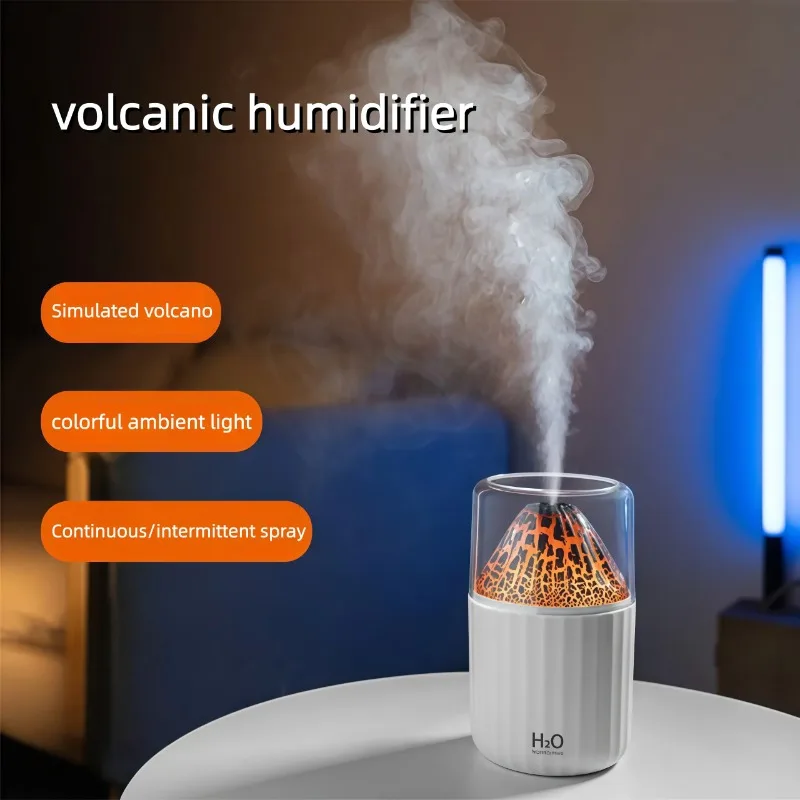시뮬레이션된 화산 컬러 램프 가습기 USB 아로마테라피 디퓨저는 자동차, 가정, 침실에서 선물로 사용하기에 적합합니다.