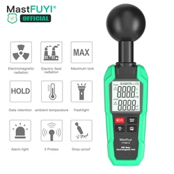 MASTFUYI EMF Meter Professional Electromagnetic Radiation Dosimeter Environmental Tester Series Geiger Counter Temperature Test