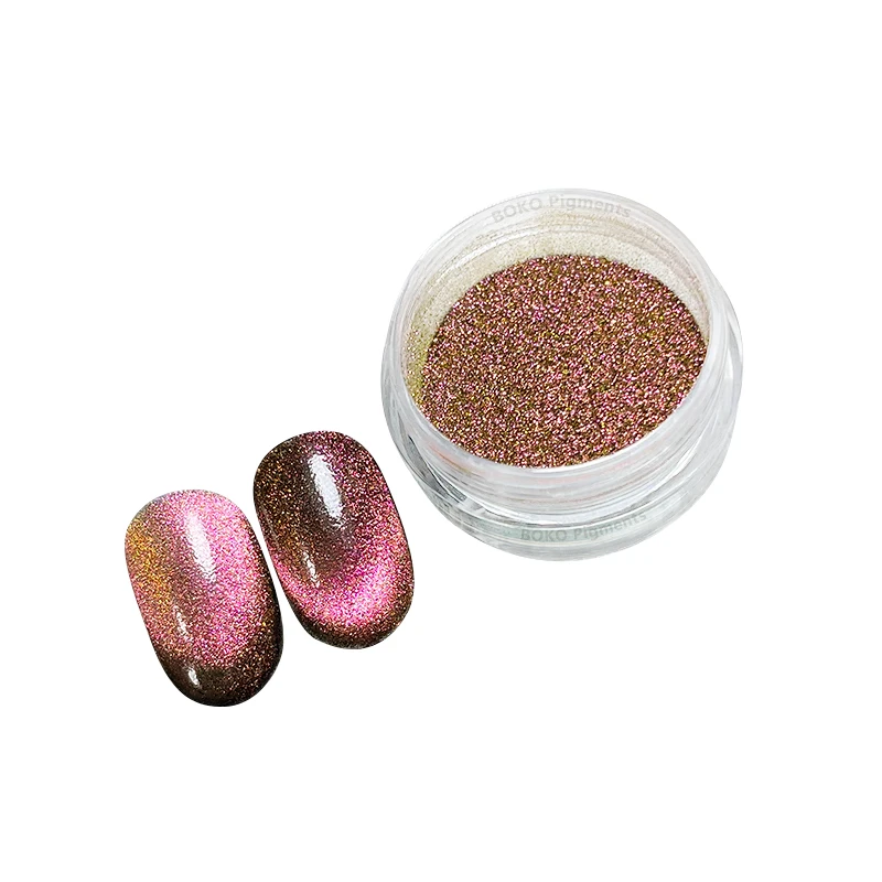 BOKO 7 Color 9D Cat Eye Laser Powder Nail Powders Shiny Nail Glitters Dust Decorations For Art Pigment DIY Accessories