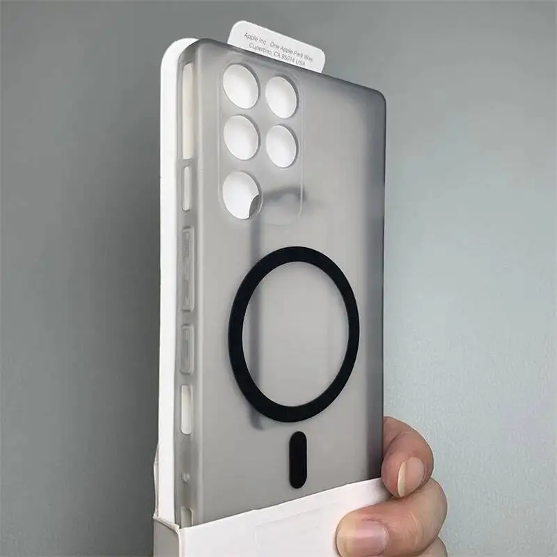 Magnetic Matte Transparent Soft Silicone Protective Case