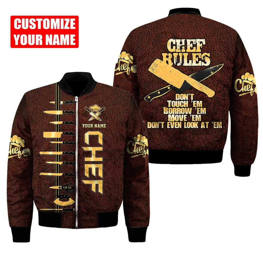 PLstar Cosmos Winter Herren Bomberjacke Benutzerdefinierter Name Chef 3D-gedruckte warme Reißverschlussjacke lässig Unisex Streetwear Mantel FX-11 – Detail 11