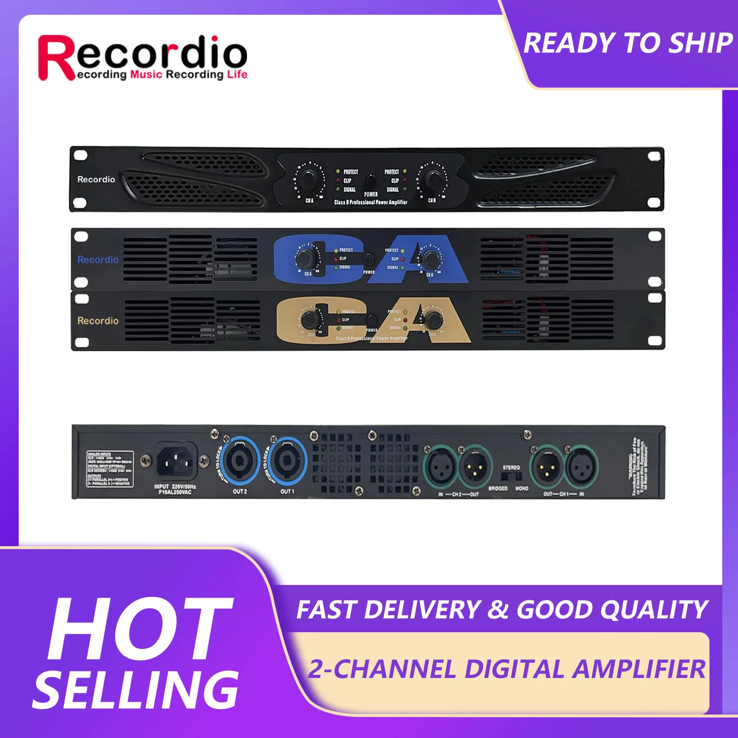 GAP-C1000 전문 파워 앰프, 600W * 2 1U, 2 채널 오디오 고출력 앰프,..