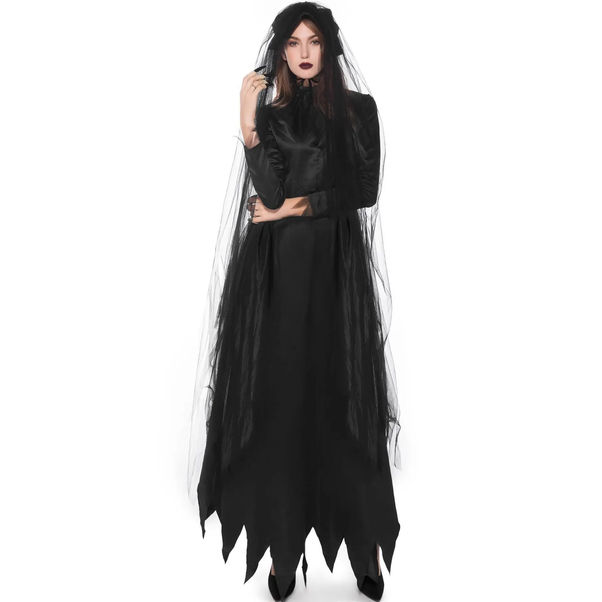 Women’s Black Ghost Bride Witch Costume