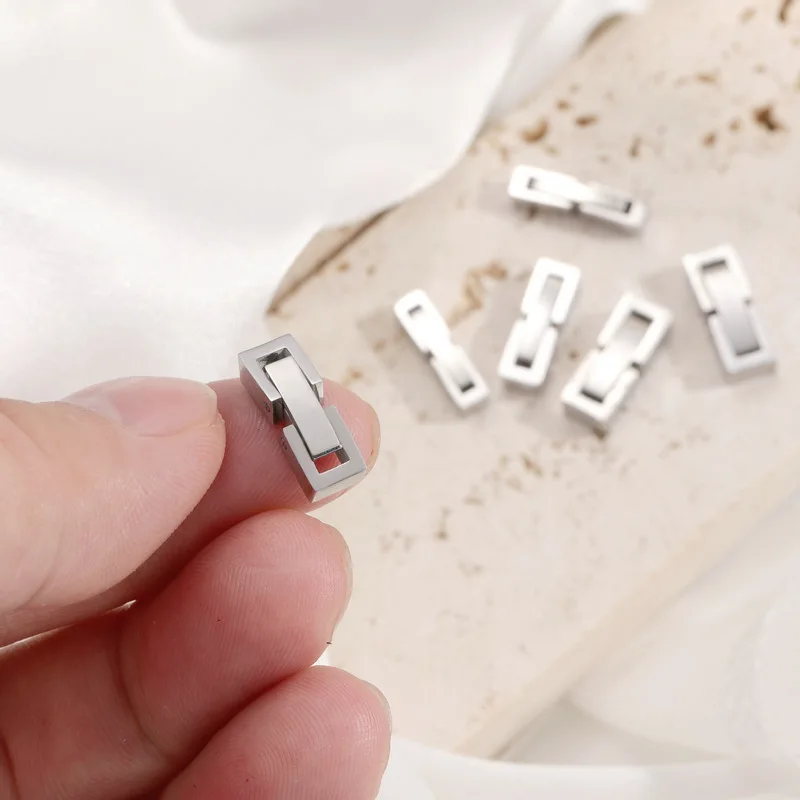 2 Stücke Edelstahl Faltschließe Schnallen Verschluss Verschlüsse Zubehör Stecker Für DIY Handgemachten Schmuck Machen Liefert – Detail 6