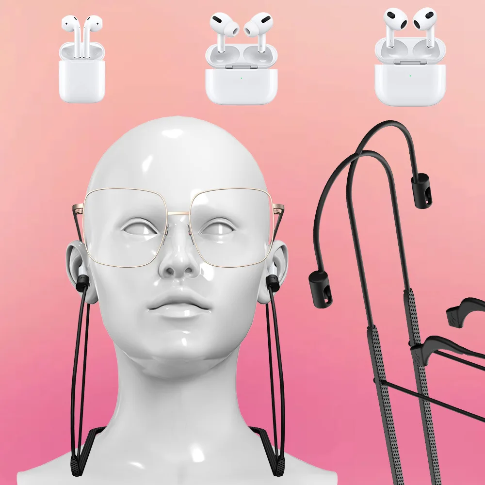 

Suitable for Aripods 1/2/3/pro Bluetooth-compatible Headset Anti-lost Rope Glasses Silicone Hanging Neck Extension