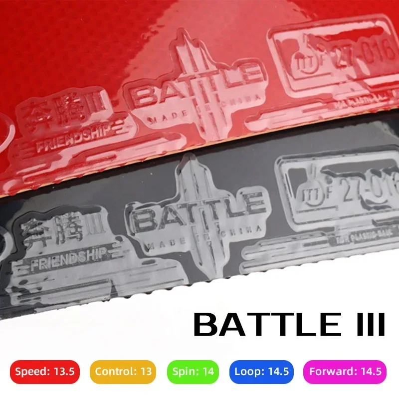 Original Friendship 729 Battle 3 Table Tennis Rubber Sticky Professional Ping Pong Racket Rubber Friendship BATTLE III PRO Ping table tennis rubber