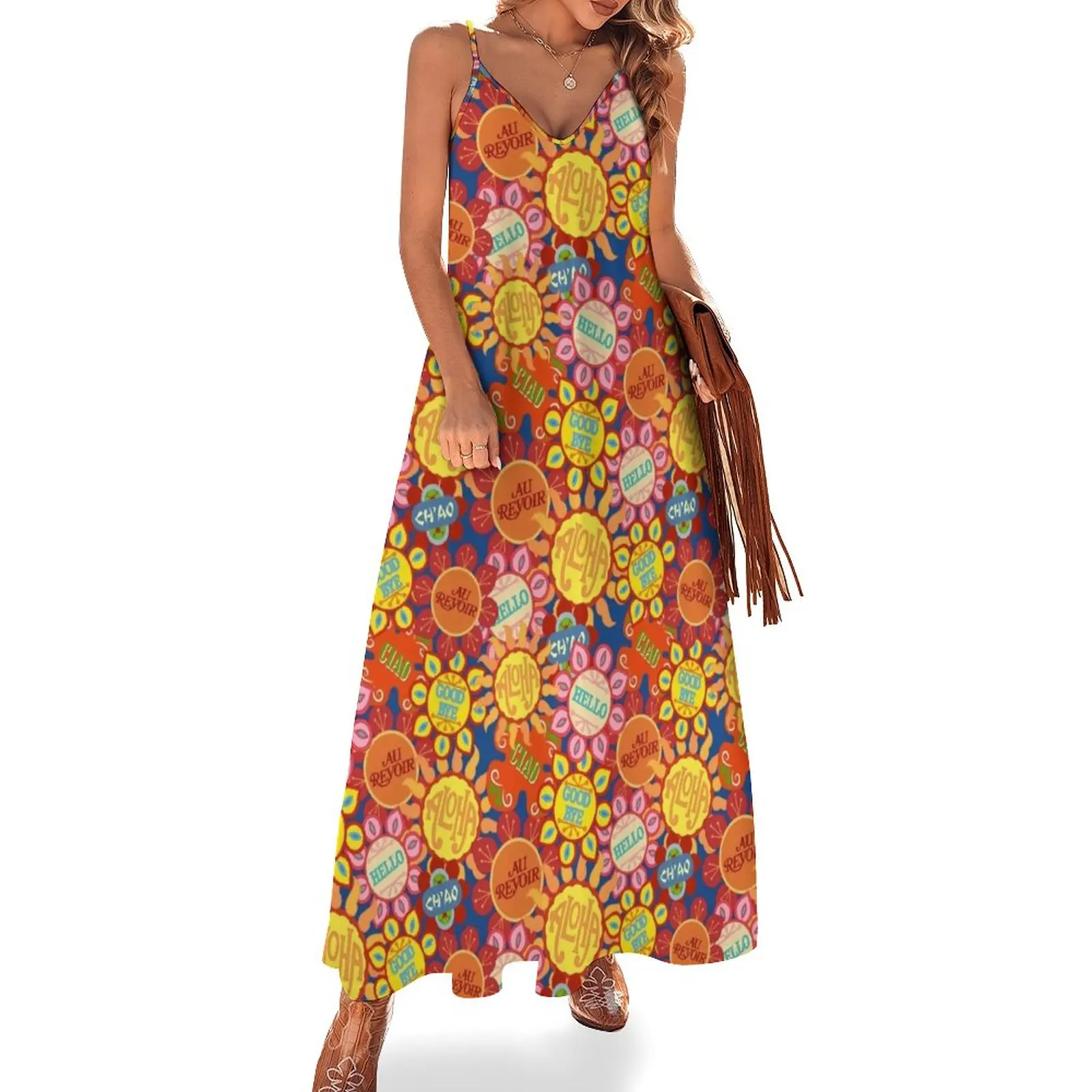 

It's a Small World Flowers (original) Sleeveless Dress Female dress women's clothing trend 2023 dresses for women 2023