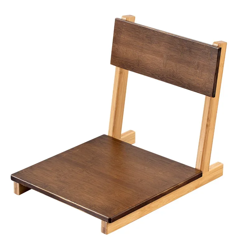 Bamboo Legless Chair Armrest Tatami Floor Backrest Living Room Furniture Japaese Style Legless Zaisu Zen Chair Eco-Friendly