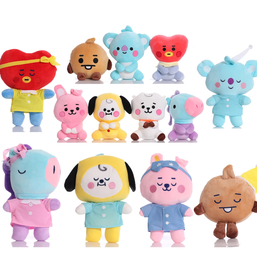 Мультяшные группа Bangtan Boys KPOP Star плюшевые игрушки подушка CHIMMY COOKY KOYA MANG RJ SHOOKY TATA
