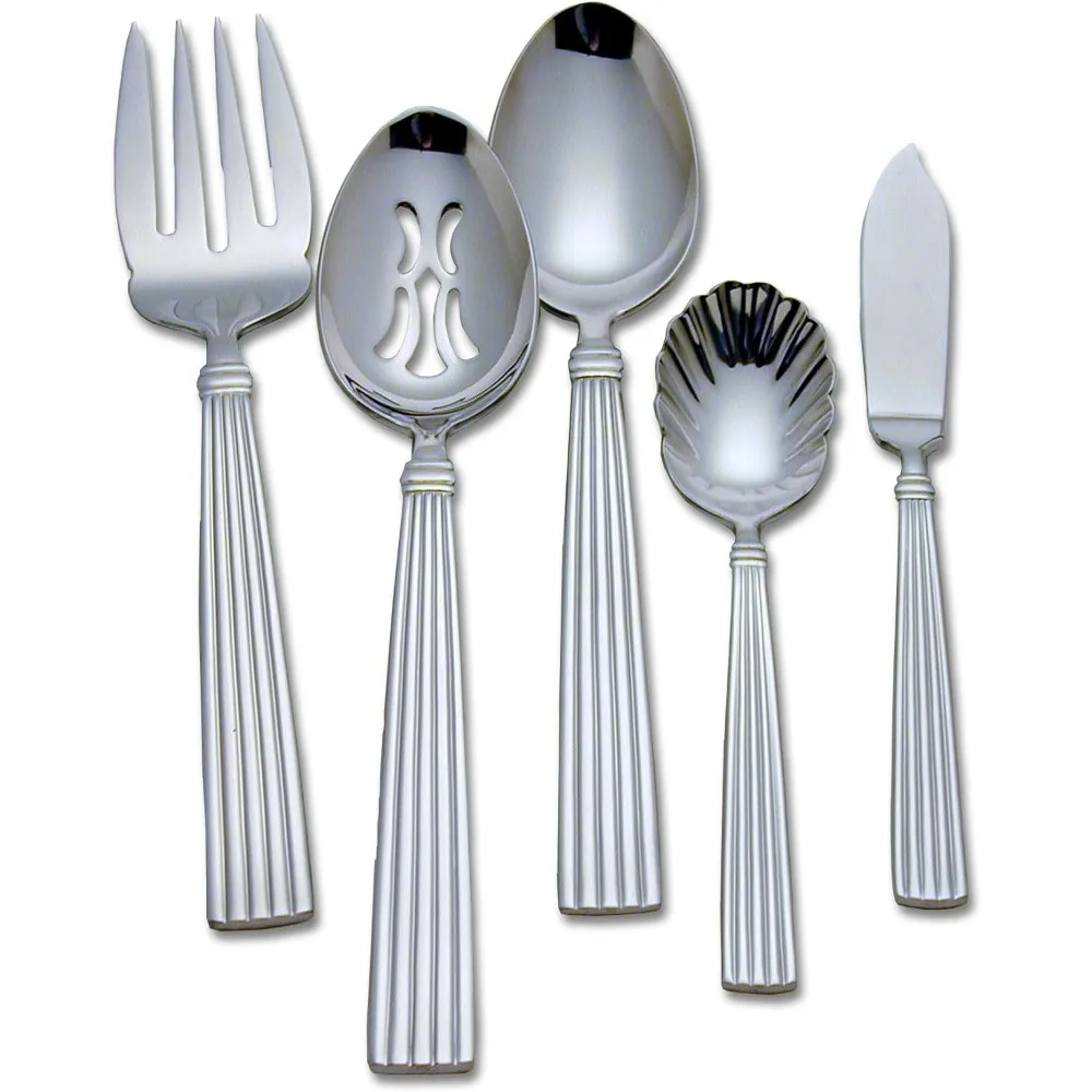 

Stainless steel tableware set 65-Piece Flatware Sets, Silver kitchen accessories Tableware Cutlery set Spoon kitchenaid