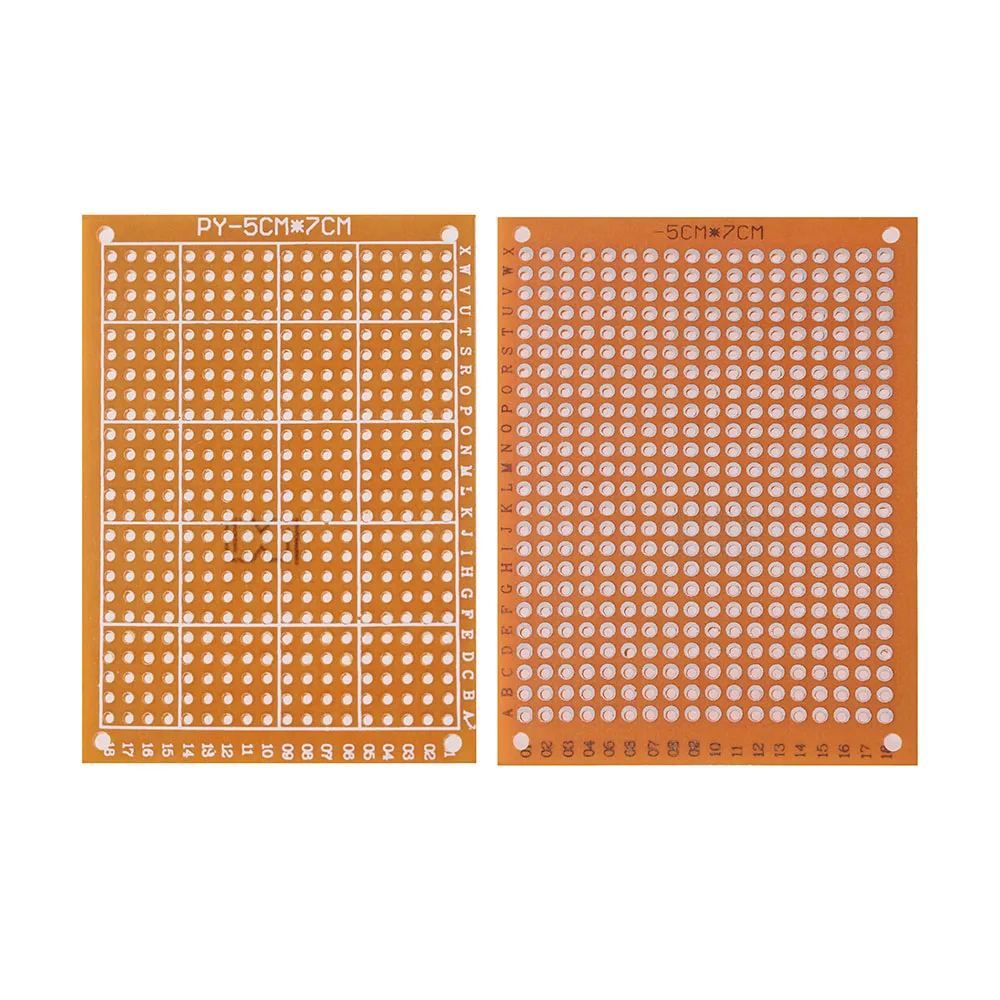10/20PCS PCB 5x7 Board Yellow Single Side Prototype PCB 5*7cm Universal Circuit Board for DIY Electronic Experiments