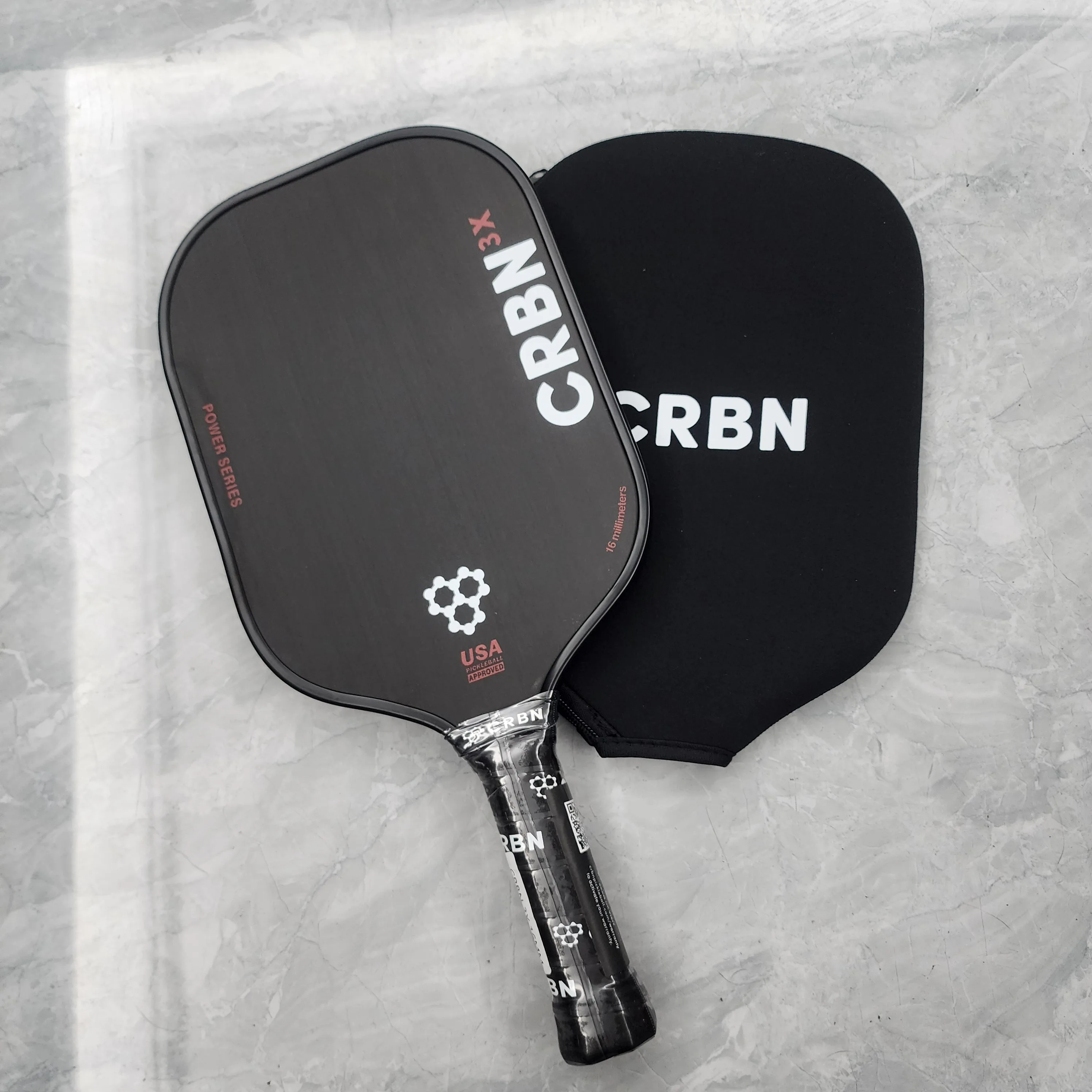 3X Power Series 16mm Pickleball Paddle T700 Toray Carbon Fiber Surface Hybrid Paddle Increased Power & Feel USAPA Approve pickleball paddles set