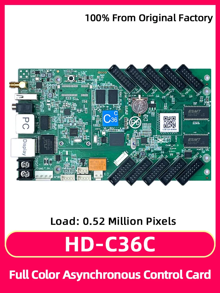 

Huidu HD-C36C Ethernet USB Port Electronic Screen WiFi Main Board Indoor RGB Module Full Color LED Display Video Control Card