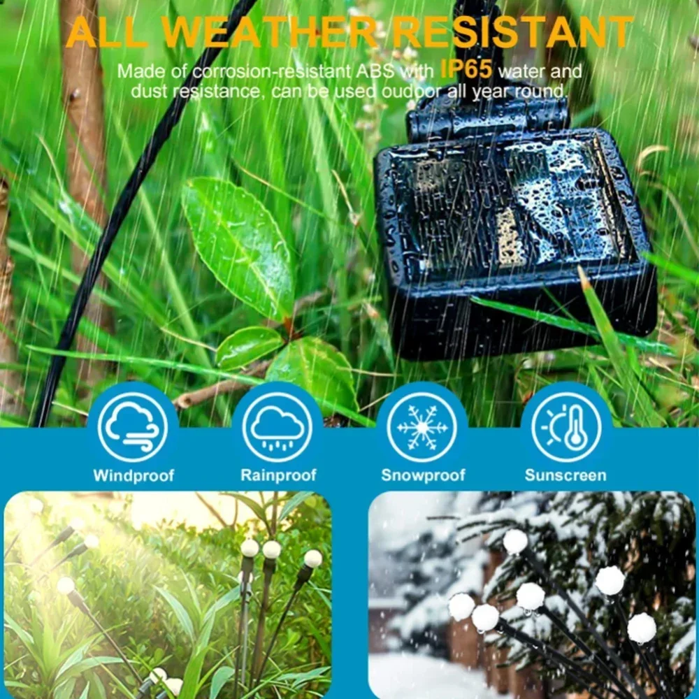 10 LED Solar Garden Lights Firefly Waterproof Solar Lights Outdoor for Yard Patio Pathway Christmas Decorations Lawn Lamp solar lights garden light solar decoration light solar spot light
