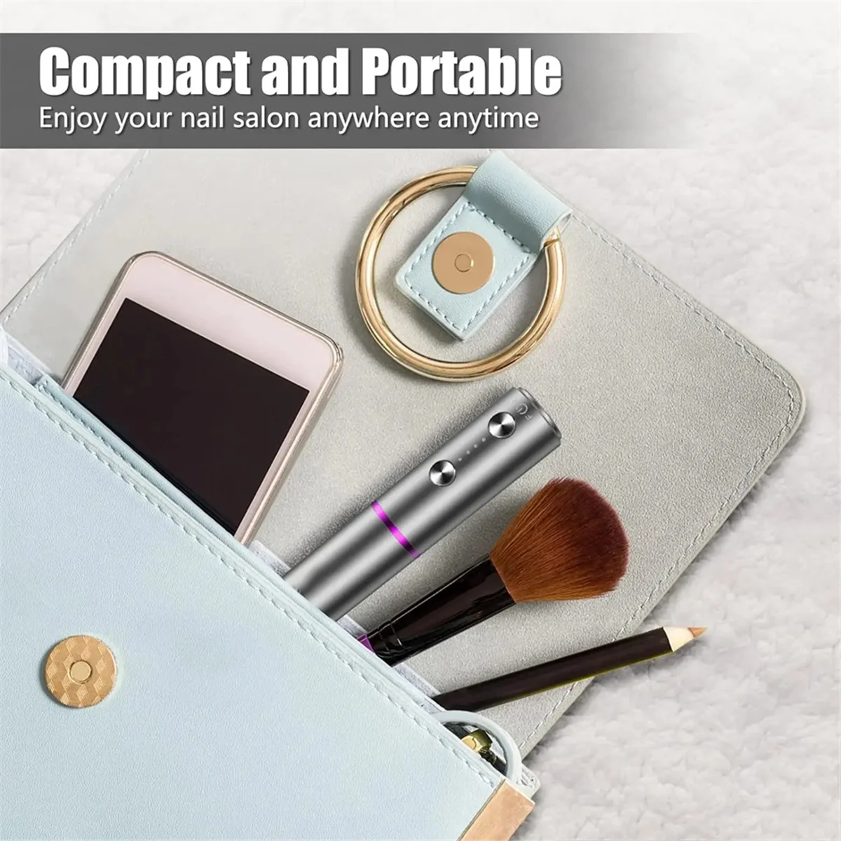 SEMOIC Professional HY59 Nail Drill Set 12 Heads Wireless Electric Nail Lathe for Manicure Sander Nails Art Tool Part