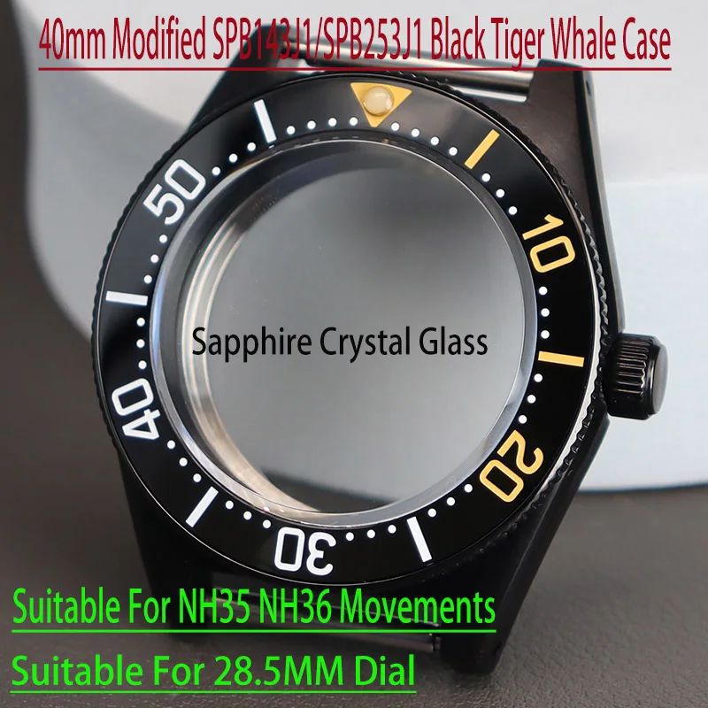 

Модифицированный циферблат Seiko SPB143J1/SPB253J1, 40 мм, черный тигр, Кит, Мужская фотография, для 4R36 NH34 NH35 NH36 NH38, циферблат 28,5 мм