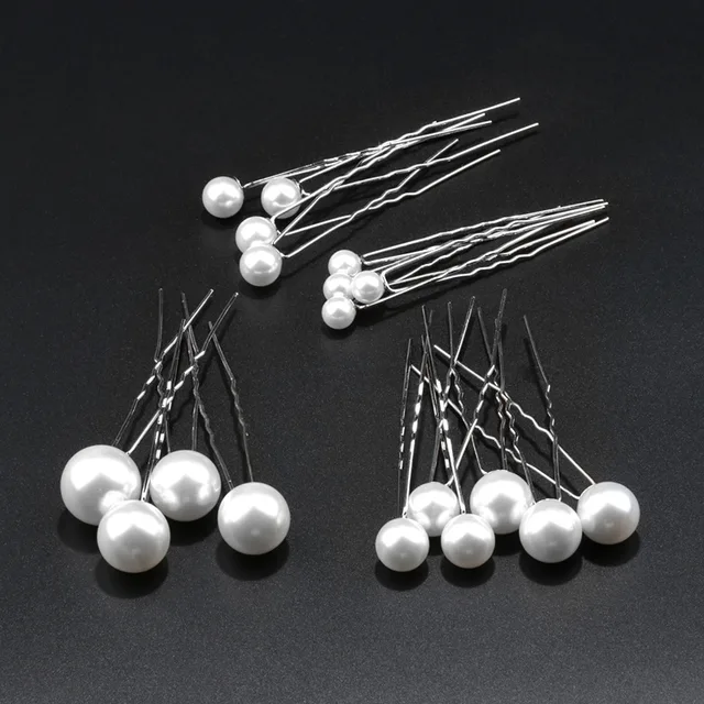 Fashion Metal U Shape Pearl Hairpin Clips Wedding Bridal Updo Ornaments Ancient Costume Modeling Hair Jewelry Accessories Gifts 5