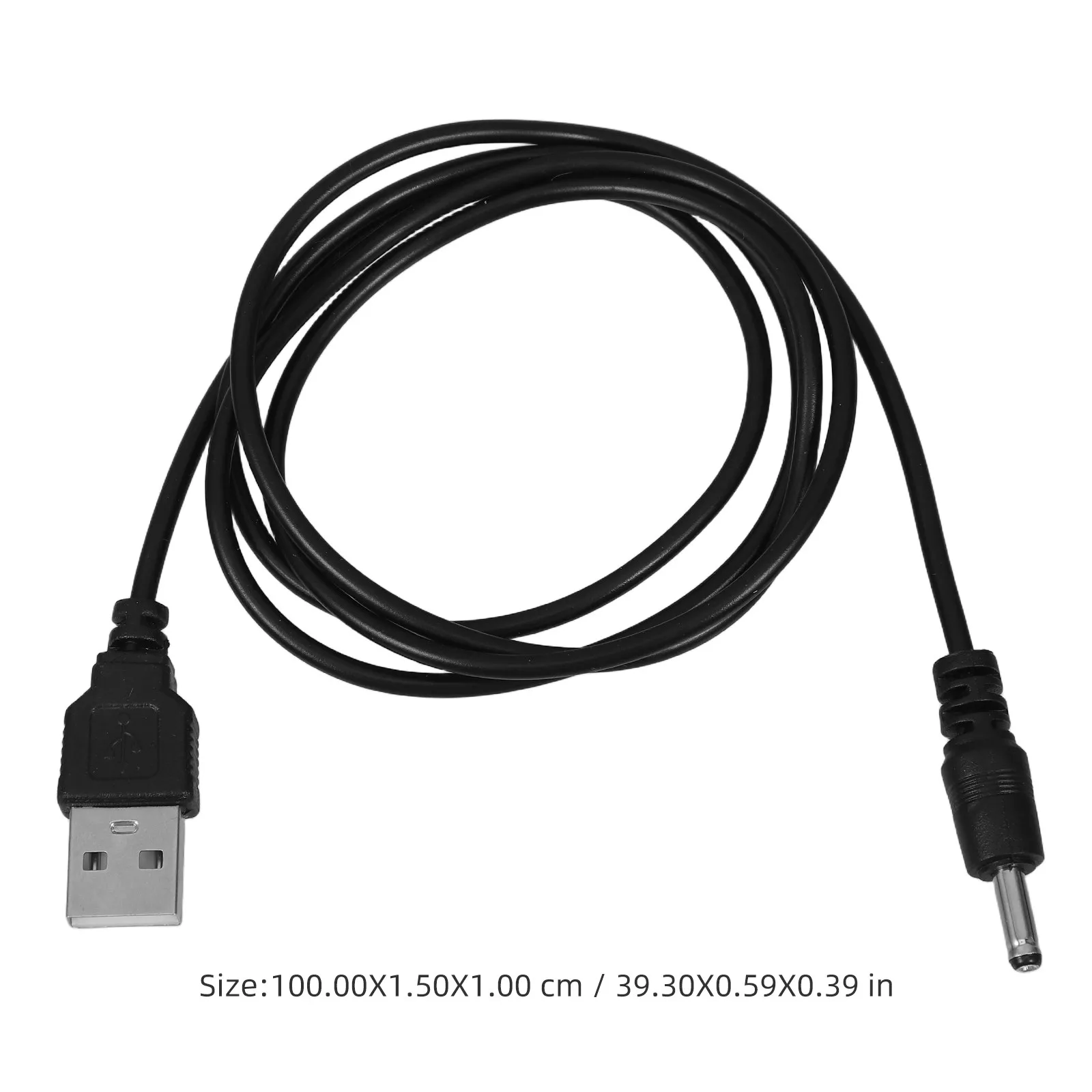 2Pcs USB to Dc 5V 스피커용 전원 케이블 고속 충전 코드 USB 램프 팬용 범용 어댑터 미니 스피커 블랙