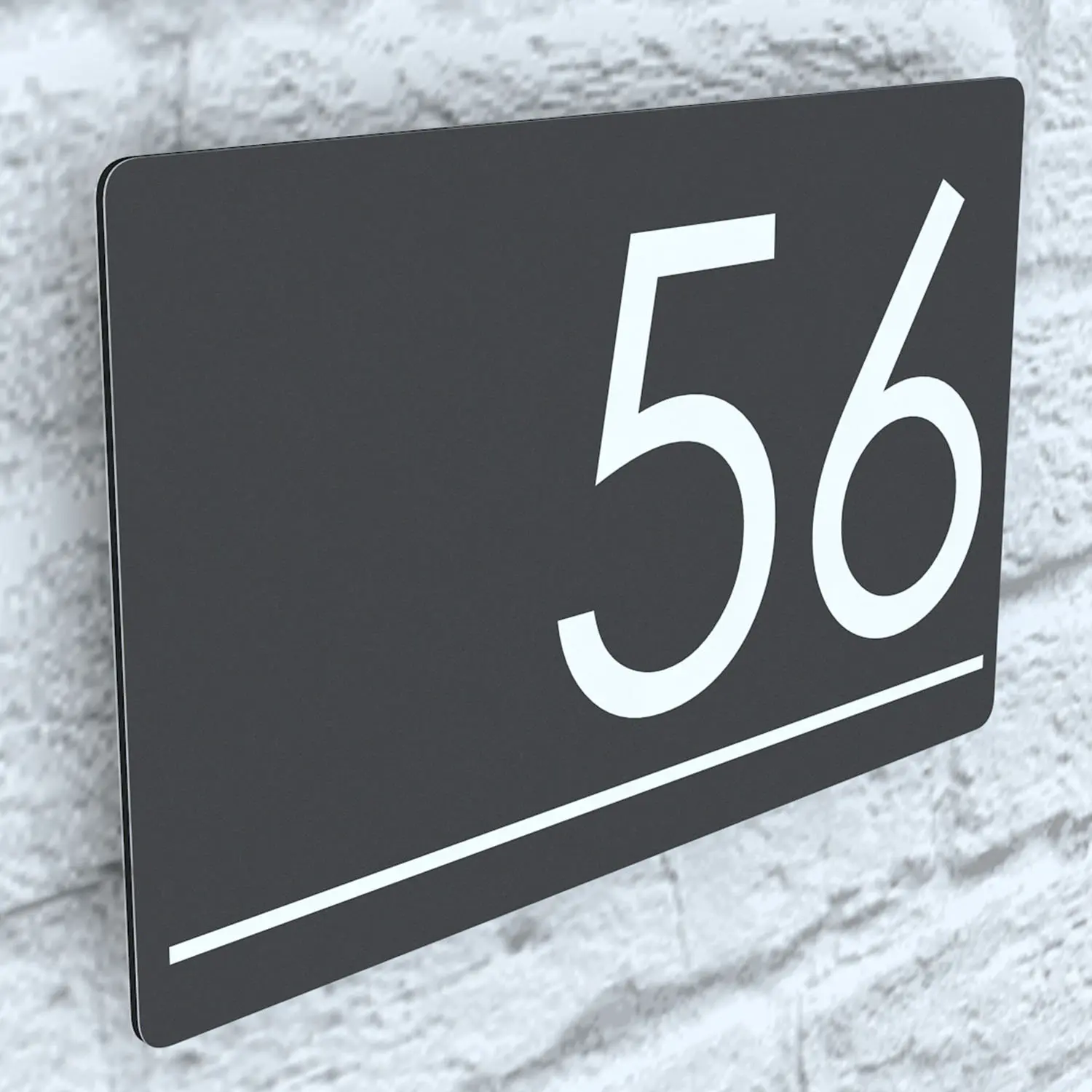 Modern art matte black/grey/white/waterproof outdoor ink printing customized house number plate sign printing 200mm x 140mm,house number signs,door signs,house numbers,number plate