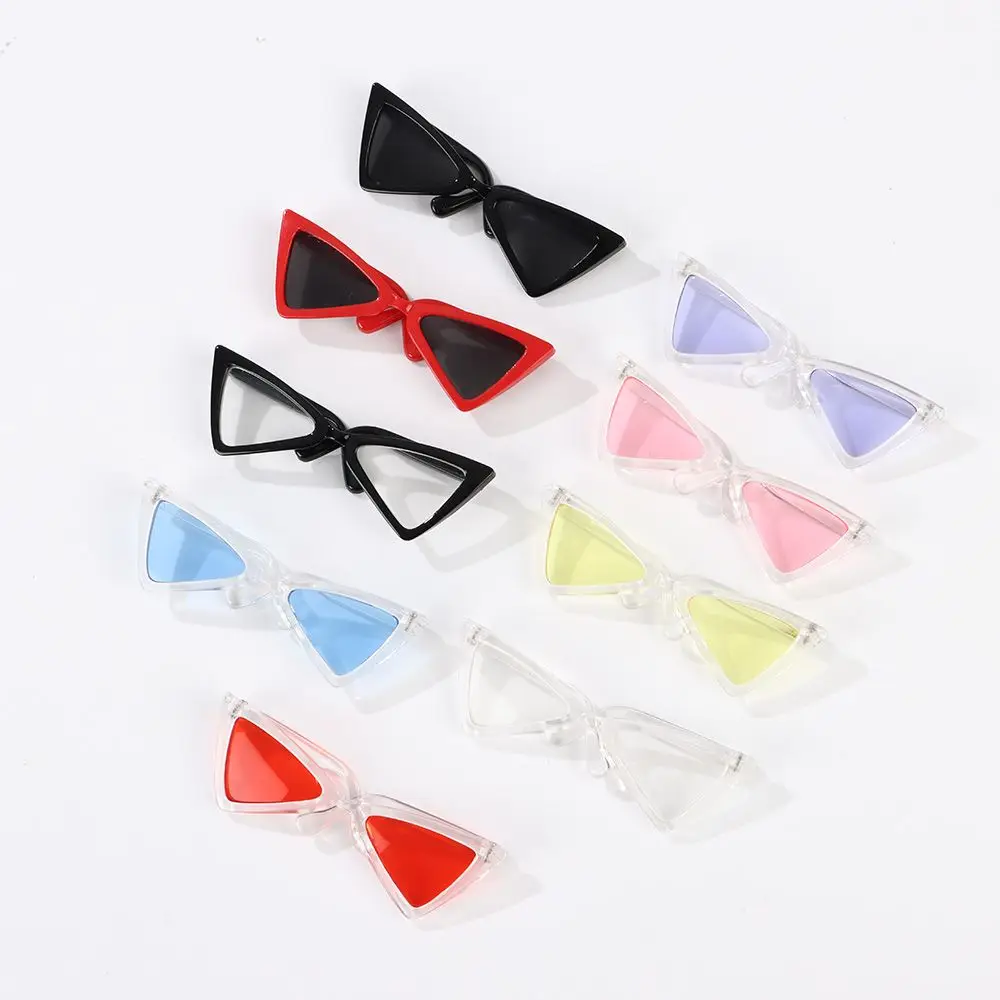8.5cm Miniature Doll Sunglasses Pet Triangle Glasses Eyewear Eyeglasses