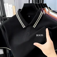 T-shirt 100% coton de haute qualité, nouveau polo d'été pour homme à manches courtes, style business décontracté, haut de gamme avec broderie de marque exquise 2