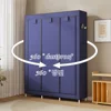 Portable Closet Large Household Multi-laye Economy Fabric Wardrobe Dustproof Rental Room Single Person Closet Clothes Organizer 4