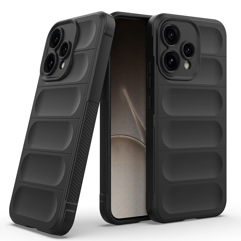 Anti-Shock Heavy Duty Silicone Back Case - Rugged Armor Rubber Design