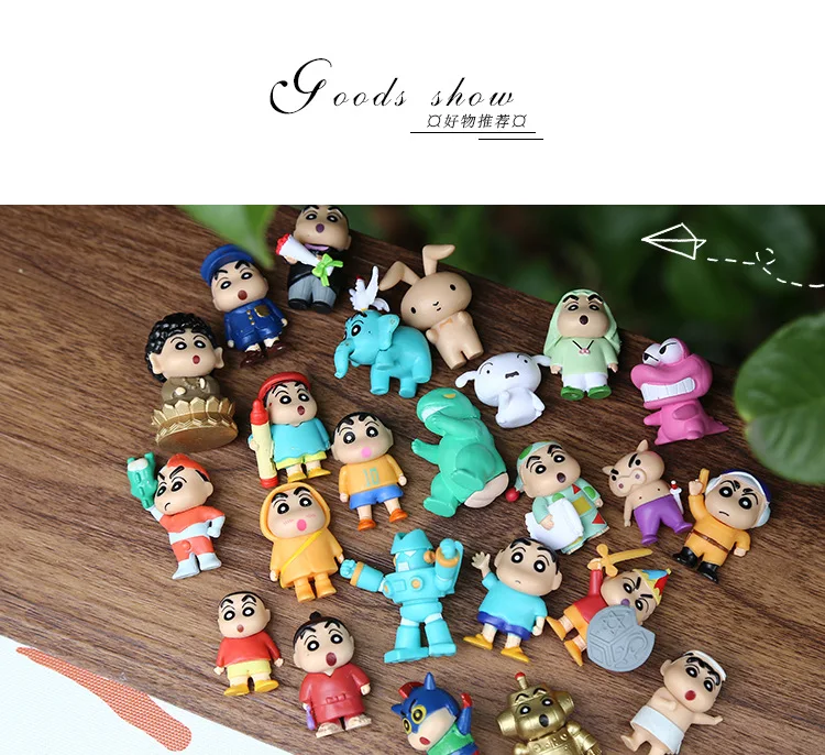 24-teiliges Set Anime Crayon Shin Chan Actionfiguren Spielzeug Mini-Figuren Desktop Heim-Deko Sammlerstücke Modell-Spielzeuge – Detail 1