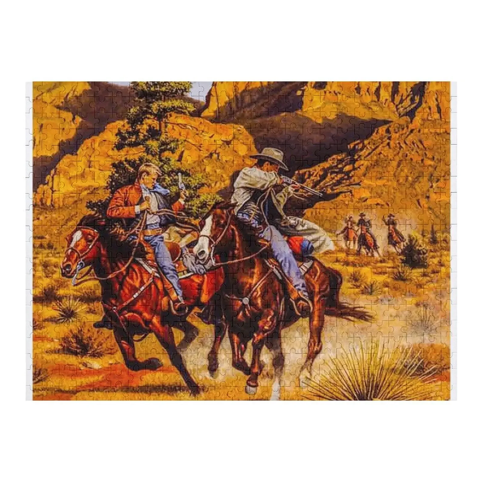 fwc 5192 old west wild cowboy Jigsaw Puzzle Personalized Gifts Personalised Toys Puzzle деревянный конструктор jeujura wild west fort and indians 8068