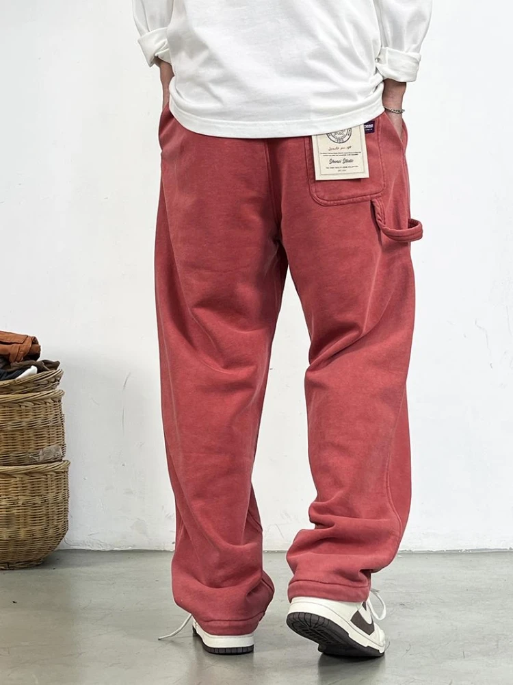 Cotton Sweatpants Men Plus Size Sport Harem Pants Korean Fashion Jogging Pants Harajuku Casual Trousers Male sport jogging trousers wide leg pants fashion pants fashionable wide leg pants