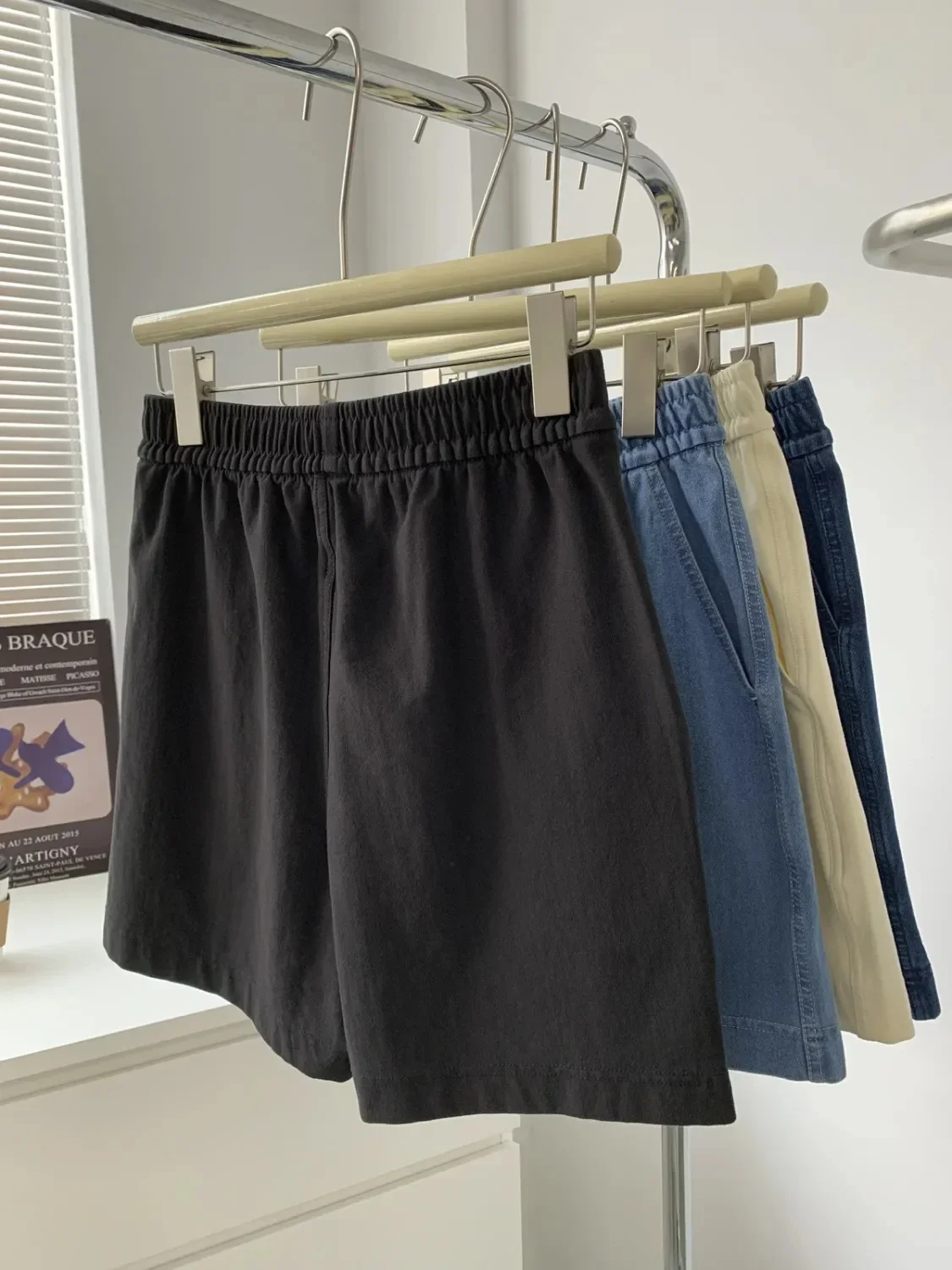 Loose Casual Denim Shorts Women's Summer Comfortable High Waist A-Line Wide Leg Pants