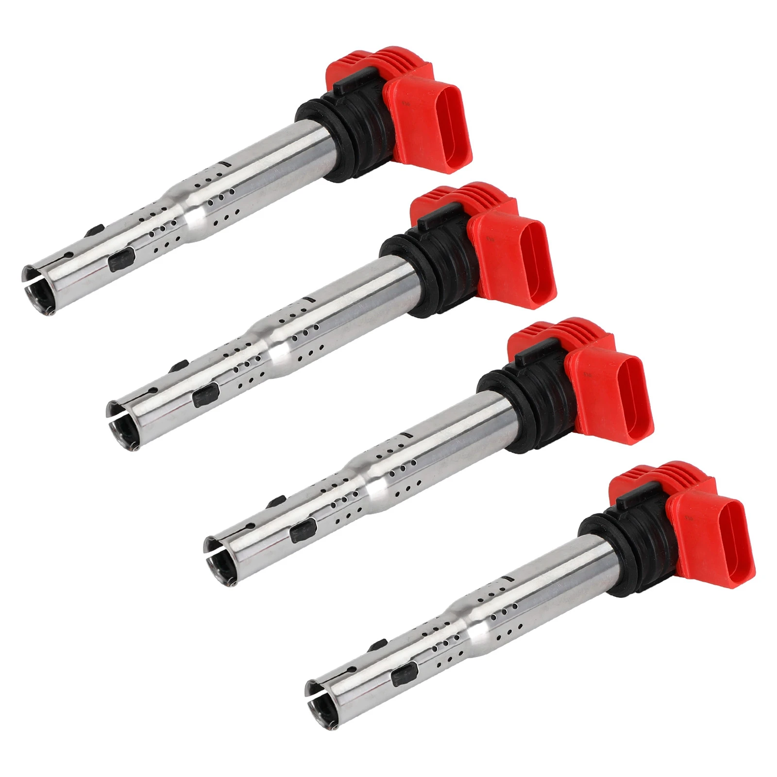 Areyourshop 4x Red Coil Packs Set 06E905115E for Audi R8 2.0TFSI/2.0TSI A3/GOLF 5/LEON Car Accessories Parts