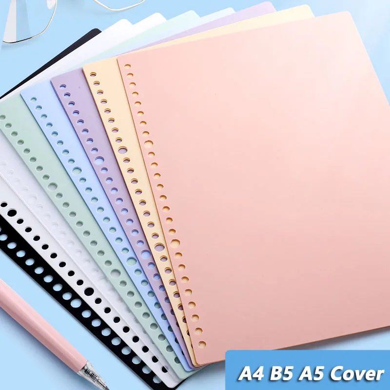 Folhas a4 a5 b5 20 Buraco Pasta Transparente pp Solto-folha Capa Índice Divisor Separador Notebook Acessório Artigos de Papelaria Útil 6 - Imagem 4