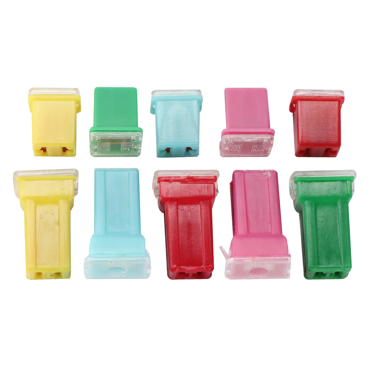 

10 Pcs Car Fuse Automotive Block Tiny Trucks Jcase Low and Tall Profile Assortment